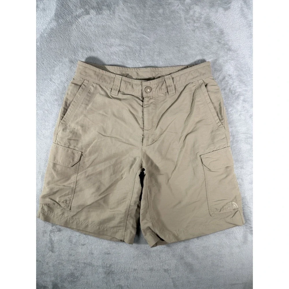 The North Face Cargo Shorts Mens 32 Beige Nylon Hiking Outdoor Utility‎